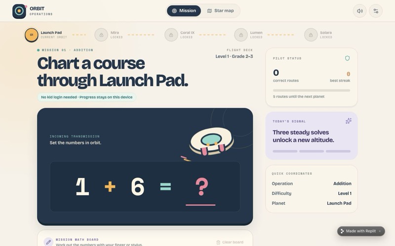Cosmic Math Journey screenshot