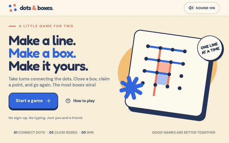 Dots and Boxes screenshot