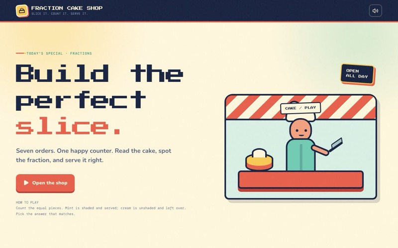Fraction Cake Shop screenshot
