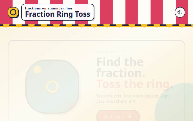 Fraction Ring Toss screenshot