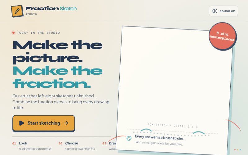 Fraction Sketch Studio screenshot