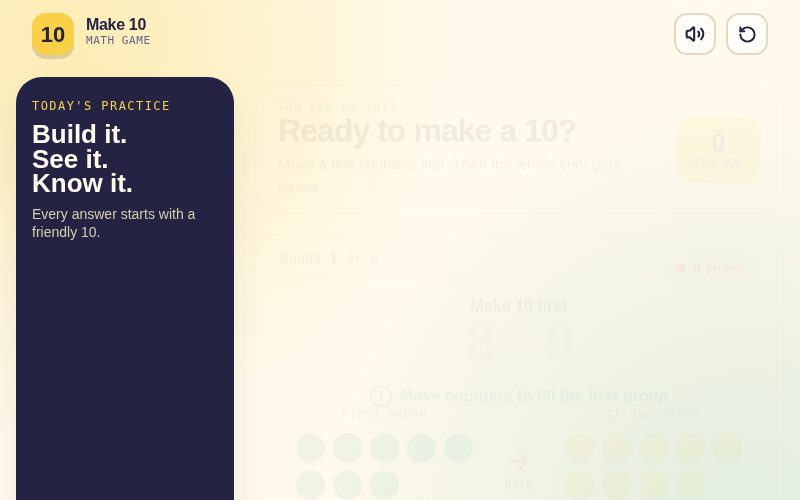Make 10 Math Game screenshot