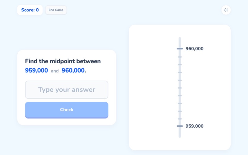 Midpoint Number Line screenshot
