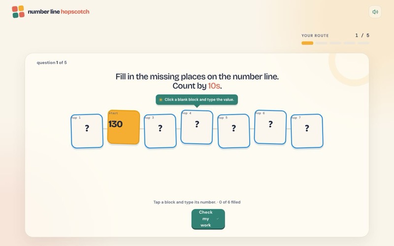 Number Line Hopscotch screenshot