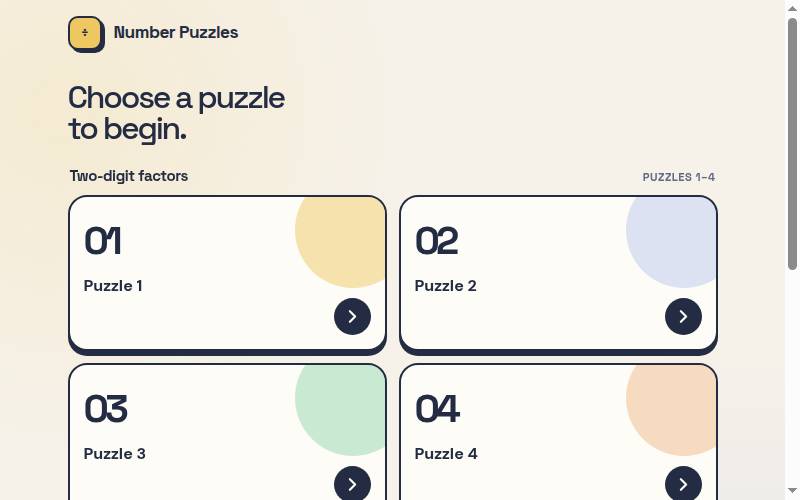 Number Puzzles screenshot
