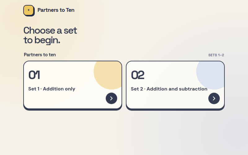 Number Puzzles Partners to 10 screenshot