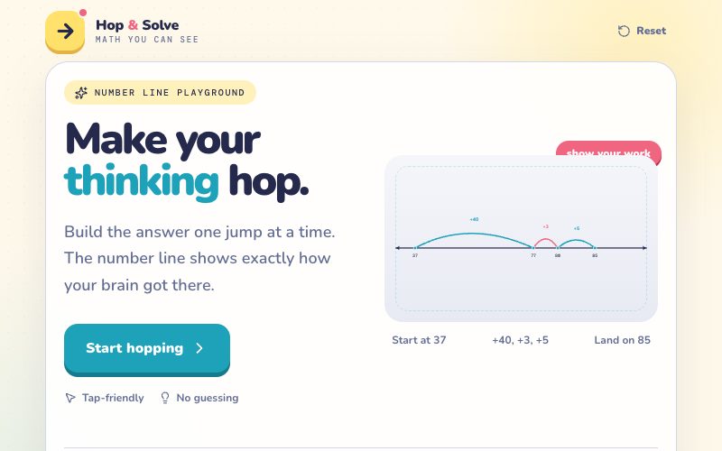 Open Number Line screenshot