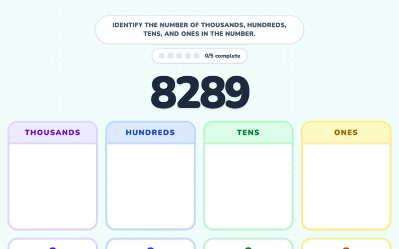 Place Value Builder: Thousands screenshot