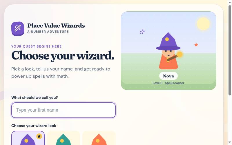 Place Value Wizards screenshot