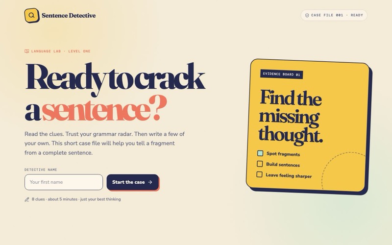 Sentence Detective screenshot