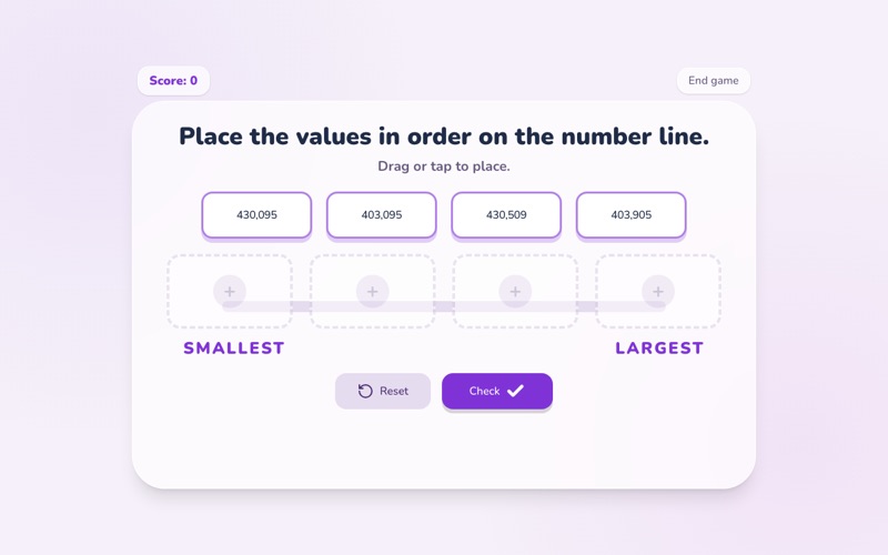 Six-Digit Number Line screenshot