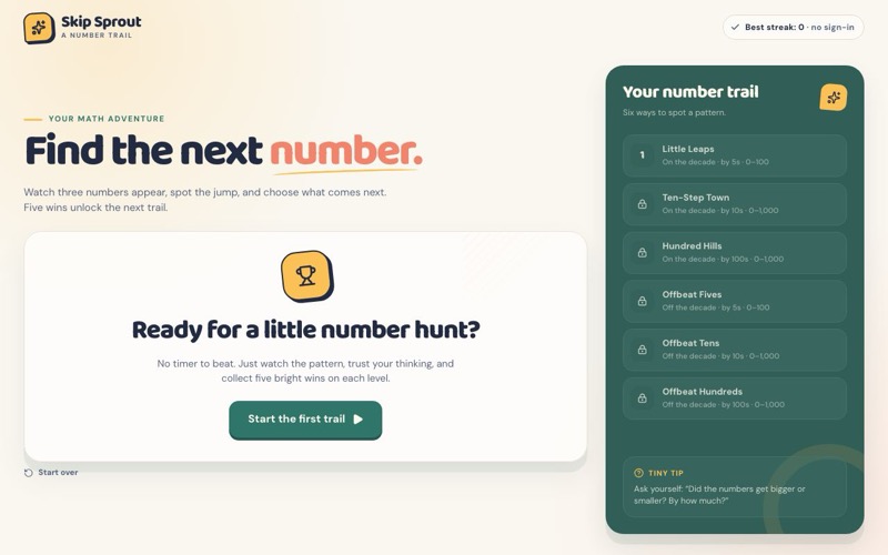 Skip Counting Quest screenshot