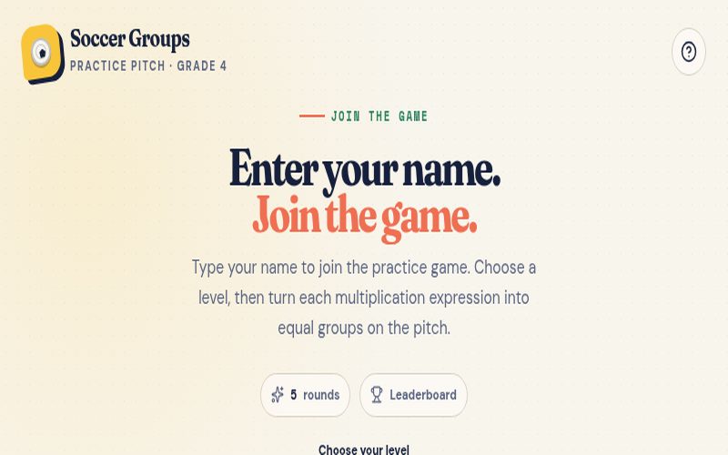Soccer Groups Math Game screenshot