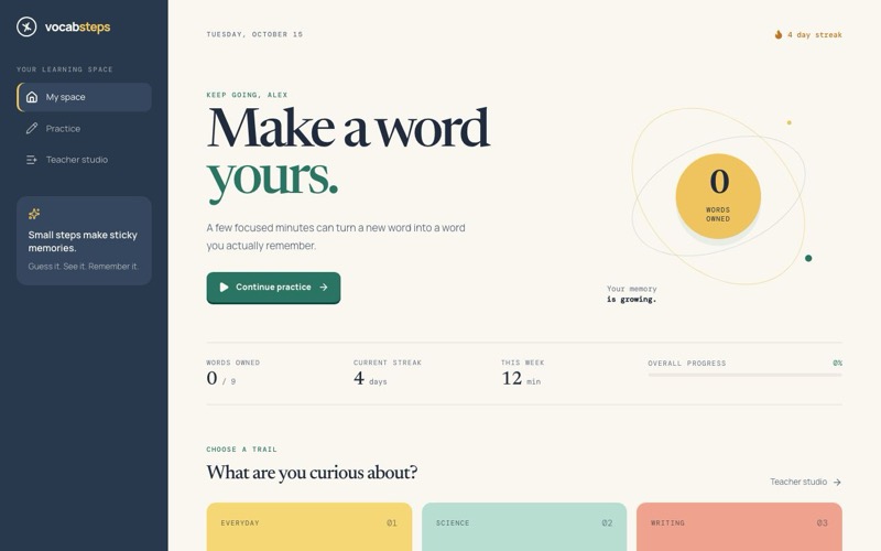 Vocabulary Builder screenshot