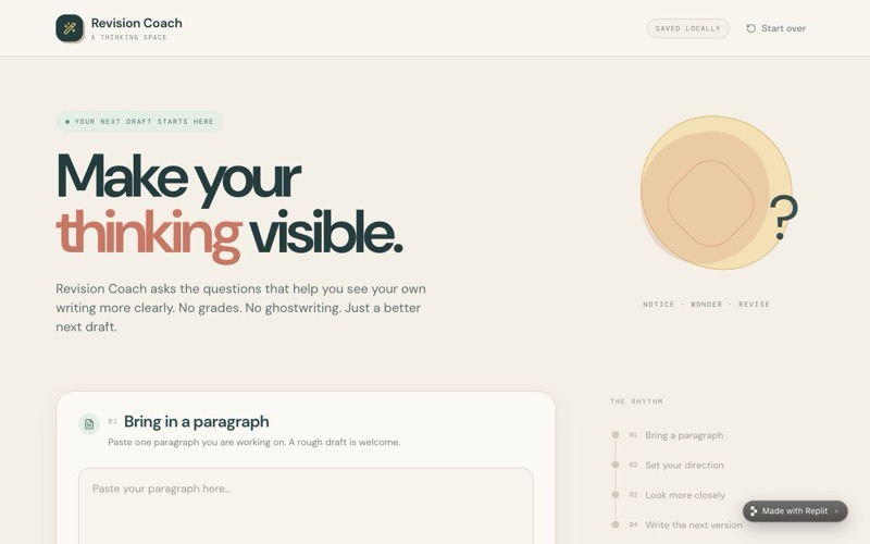 Writing Feedback Bot screenshot